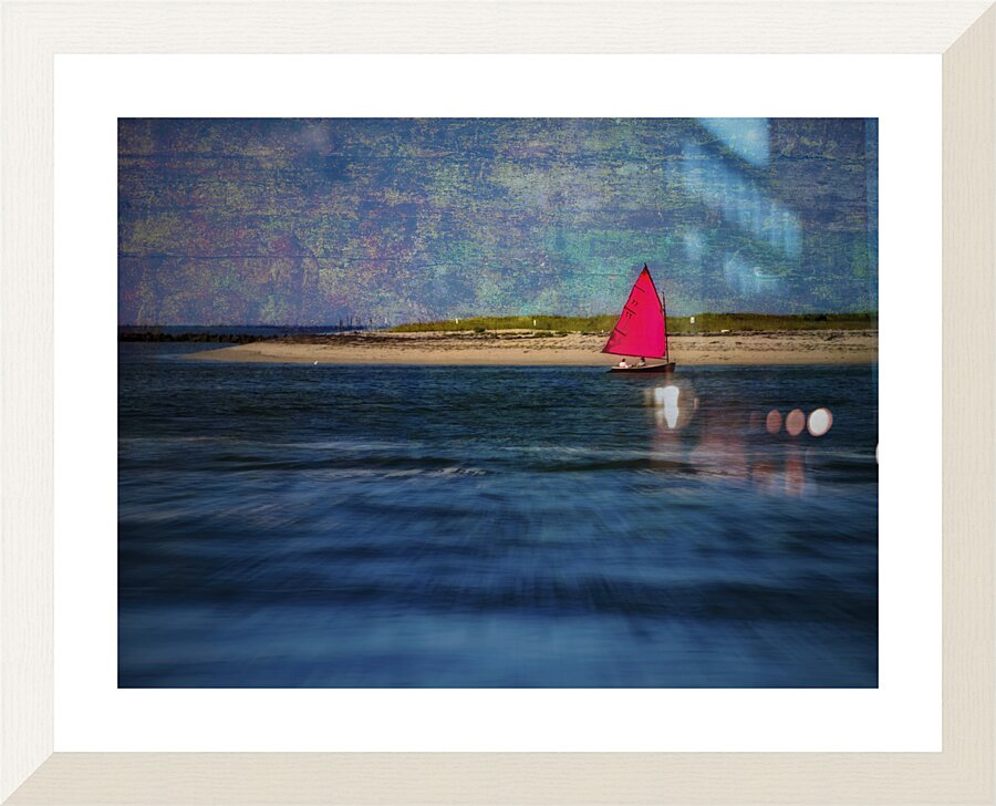 PINK SAIL - NANTUCKET Picture Frame Printing