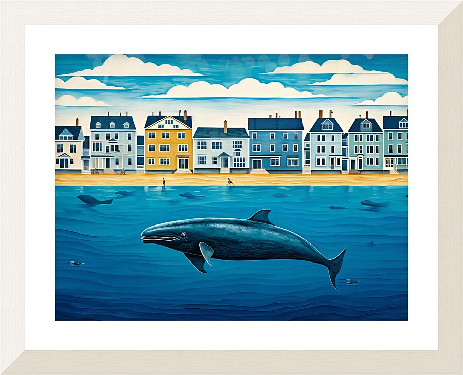 Town Beach Picture Frame print