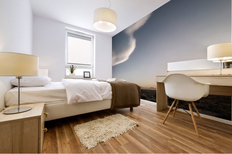 Sunset over US Route 70 Mural print