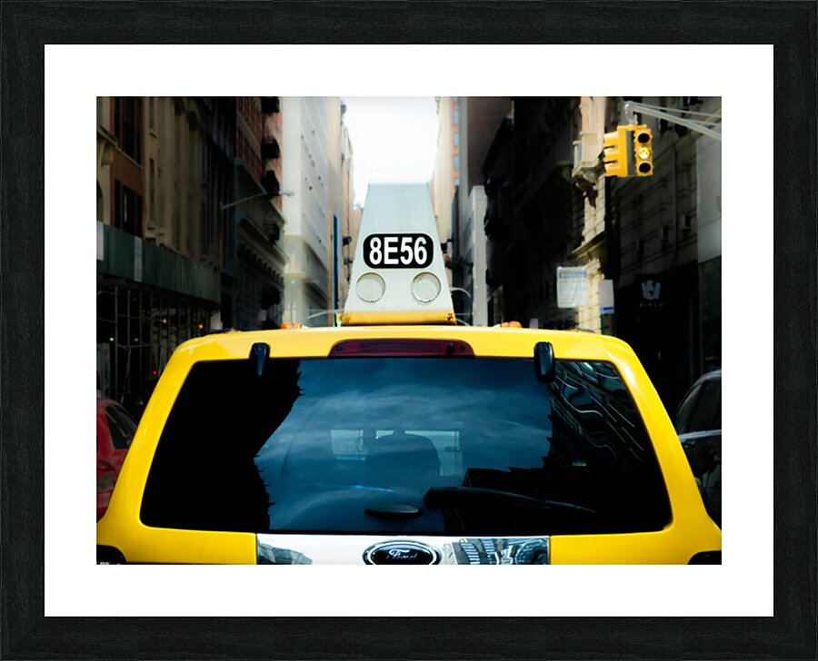 Yellow Cab Picture Frame print