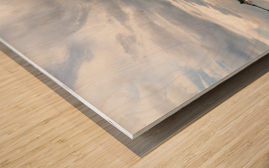 Skimming Stones Wood print