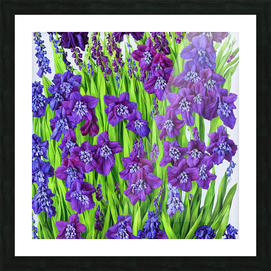 Violet Tones Monochromatic Picture Frame print