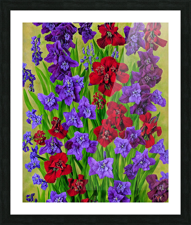 Vibrant Red Flowers Picture Frame print