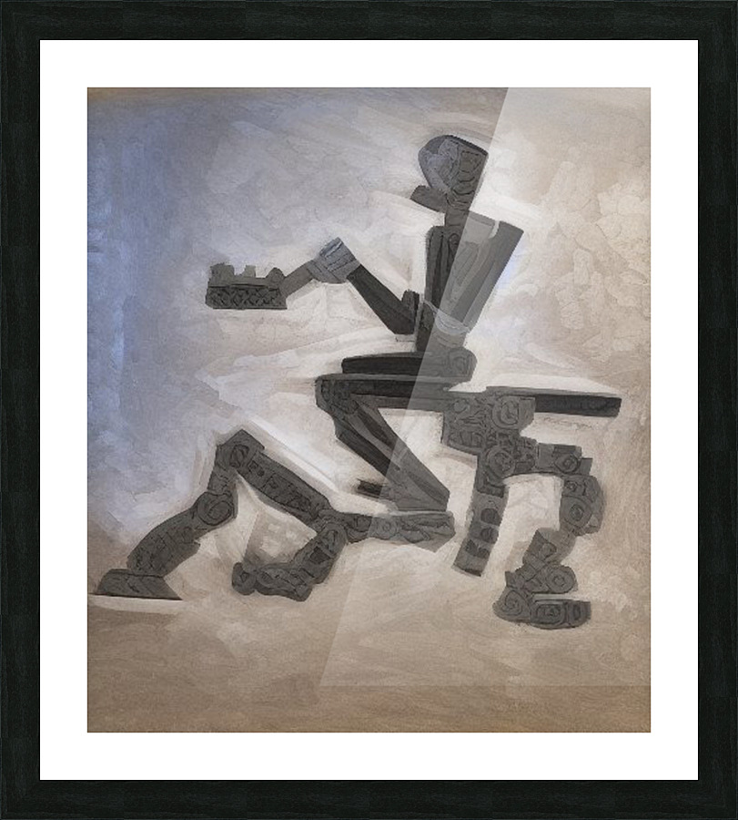 Abstract Black Motorcycle Picture Frame print