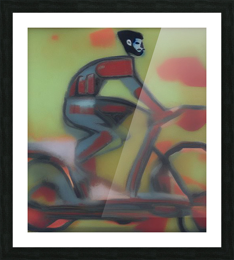Ghost Motorcycle Picture Frame print