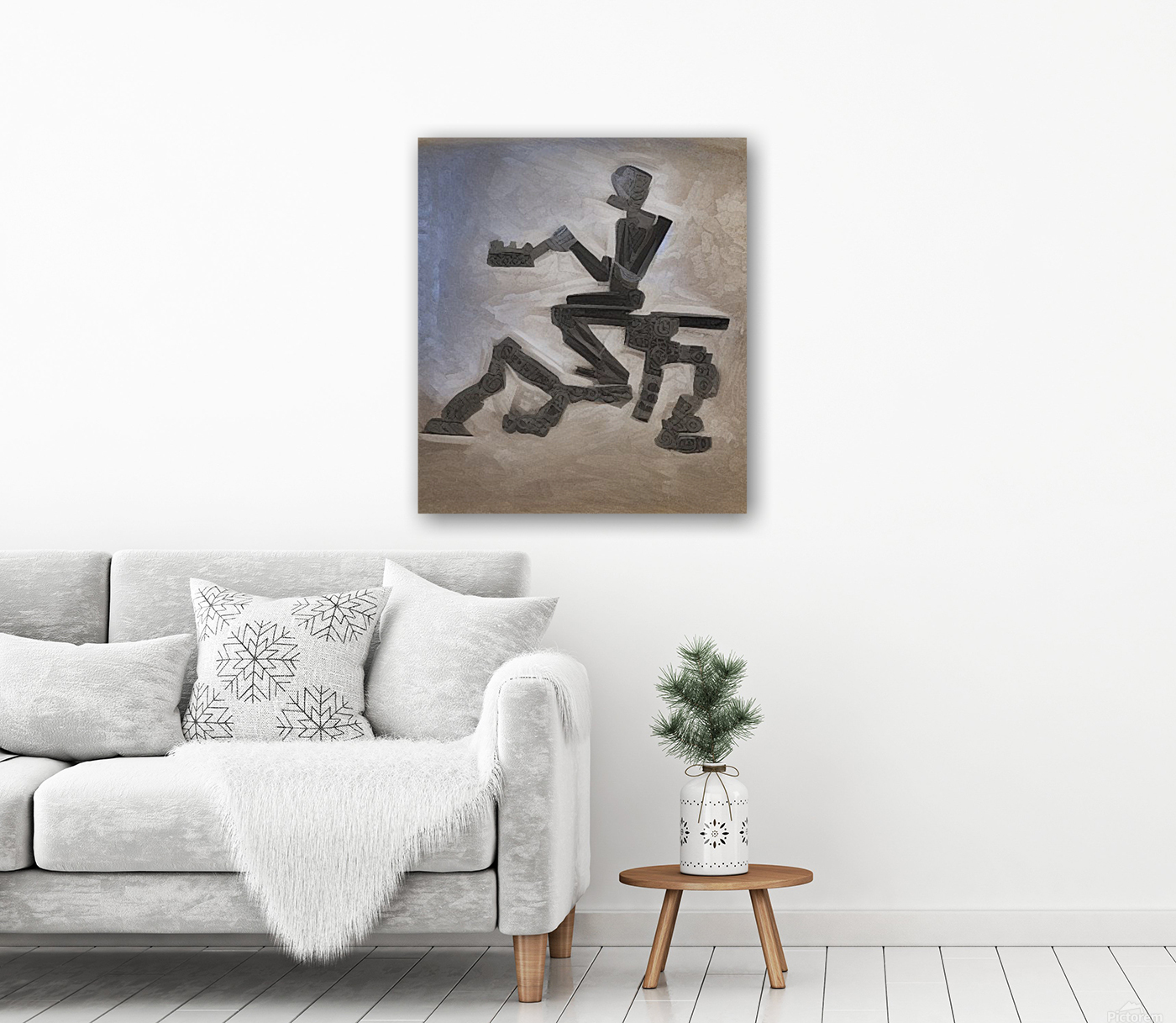 Abstract Black Motorcycle Reproduction