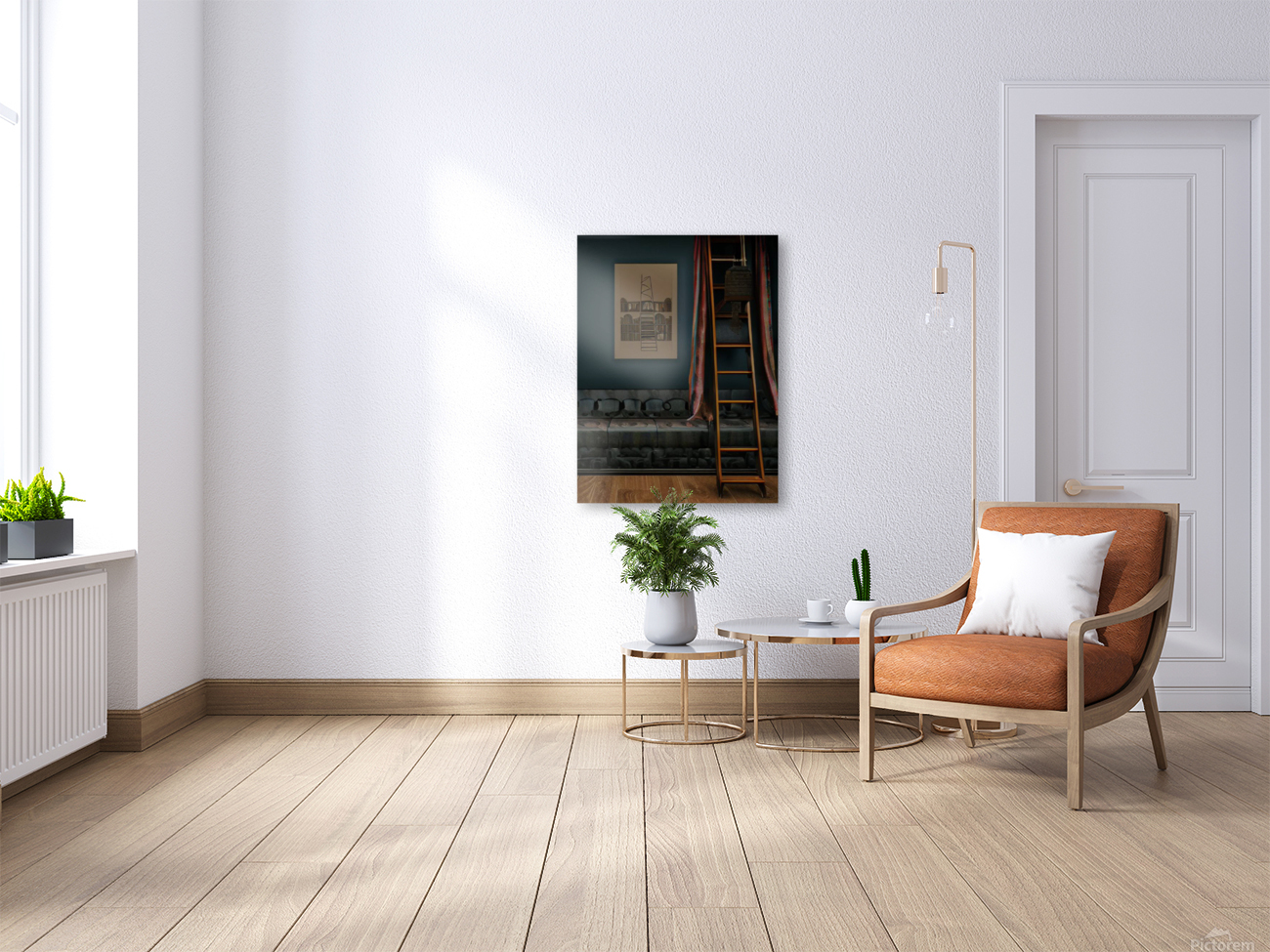 Romantic Ladder Portrait Reproduction