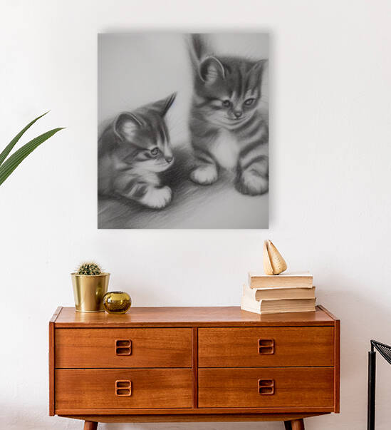 Illustration of Kittens in Pencil by Ladybug
