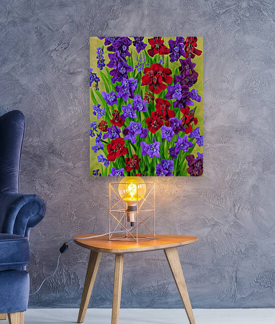 Vibrant Red Flowers Reproduction