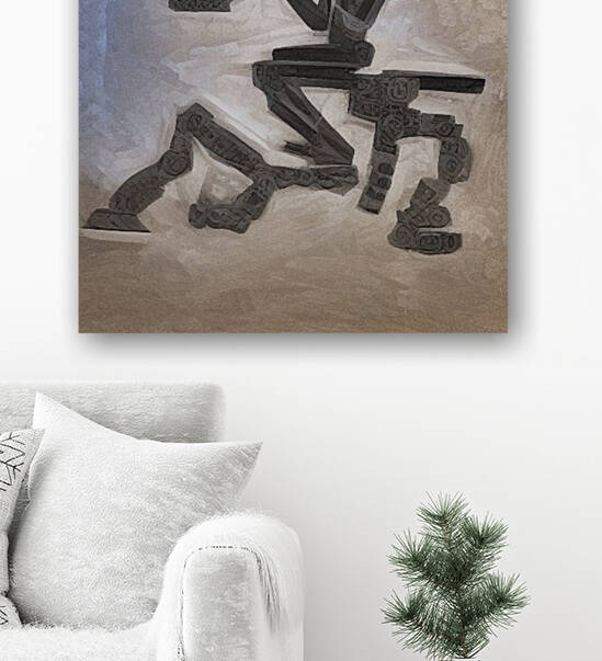 Abstract Black Motorcycle Reproduction