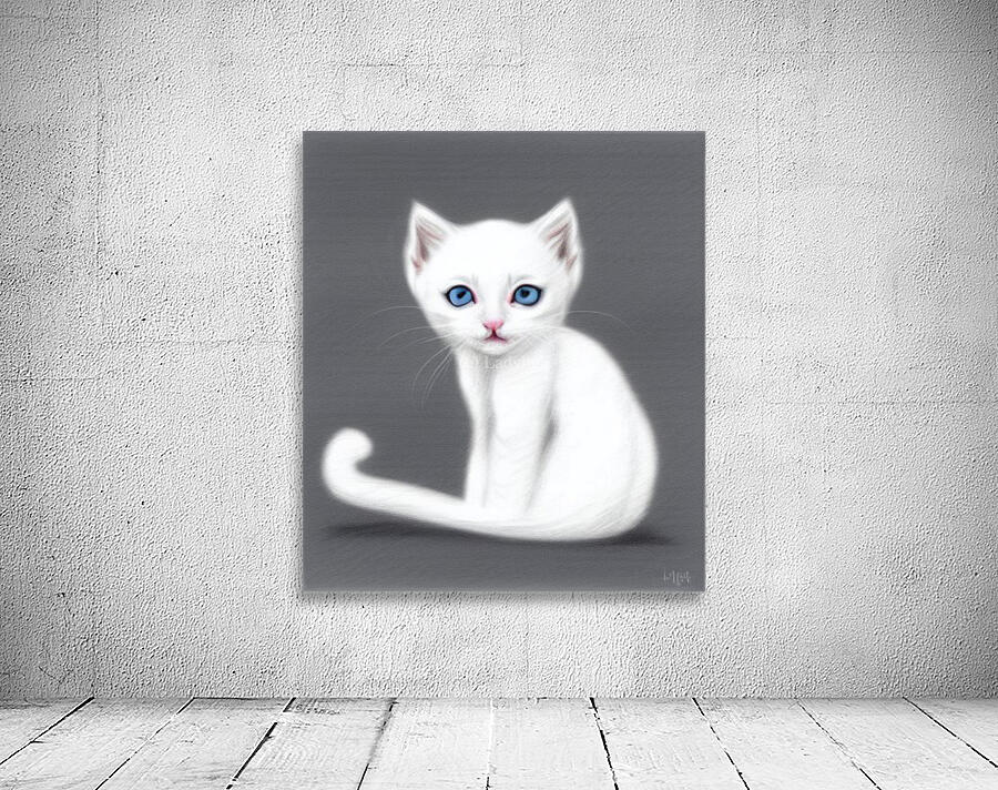 White Kitten Wall Preview