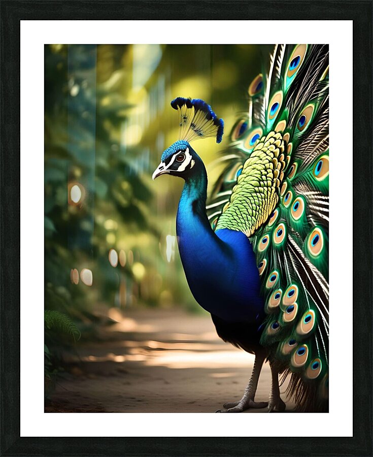 bird peacock feathers Picture Frame print