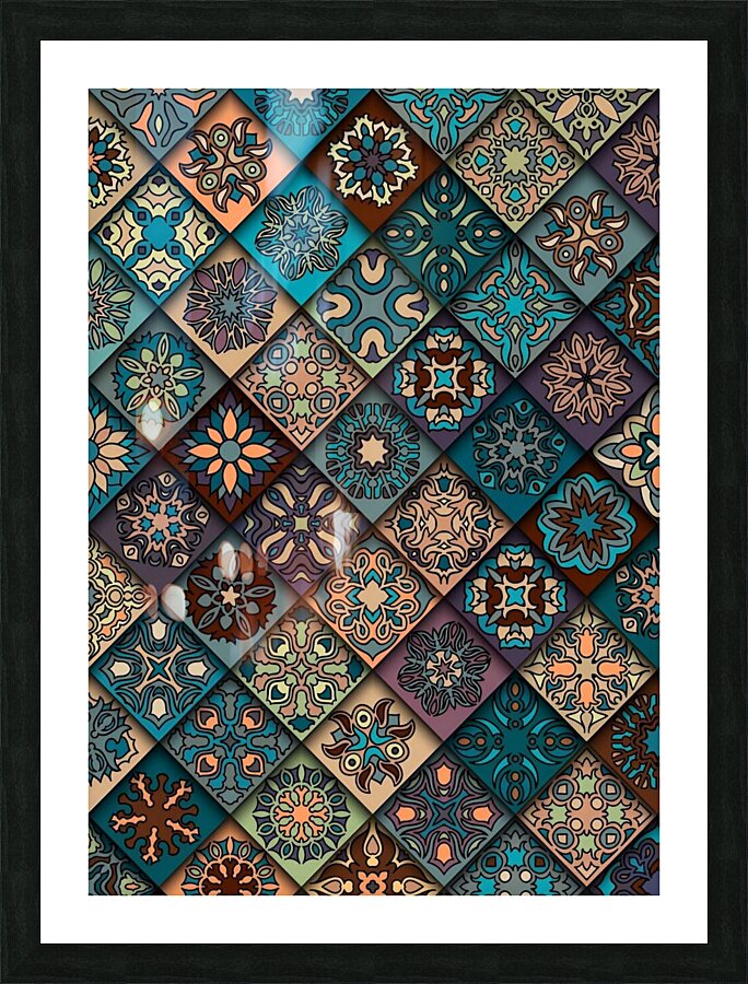 flower texture background colorful pattern Picture Frame print