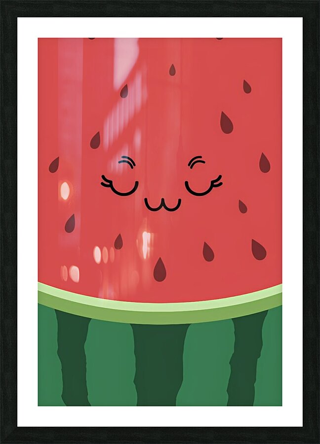 Watermelon lock love Picture Frame print