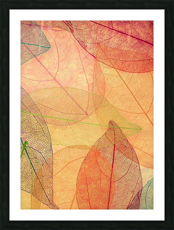 Leaves Patterns colorful leaf pattern Picture Frame print