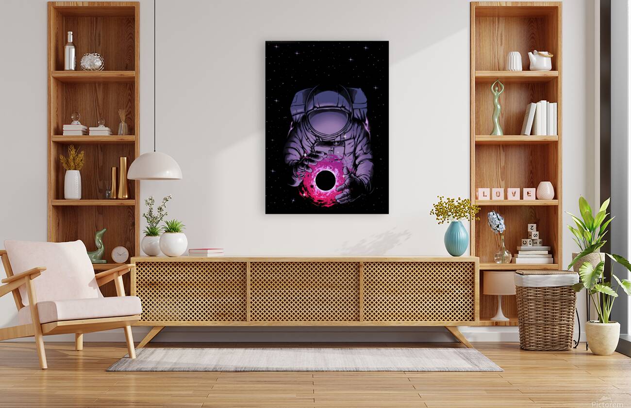 astronaut black dark space Reproduction