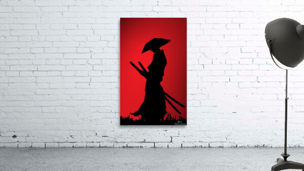 Samurai black dark red Wall Preview
