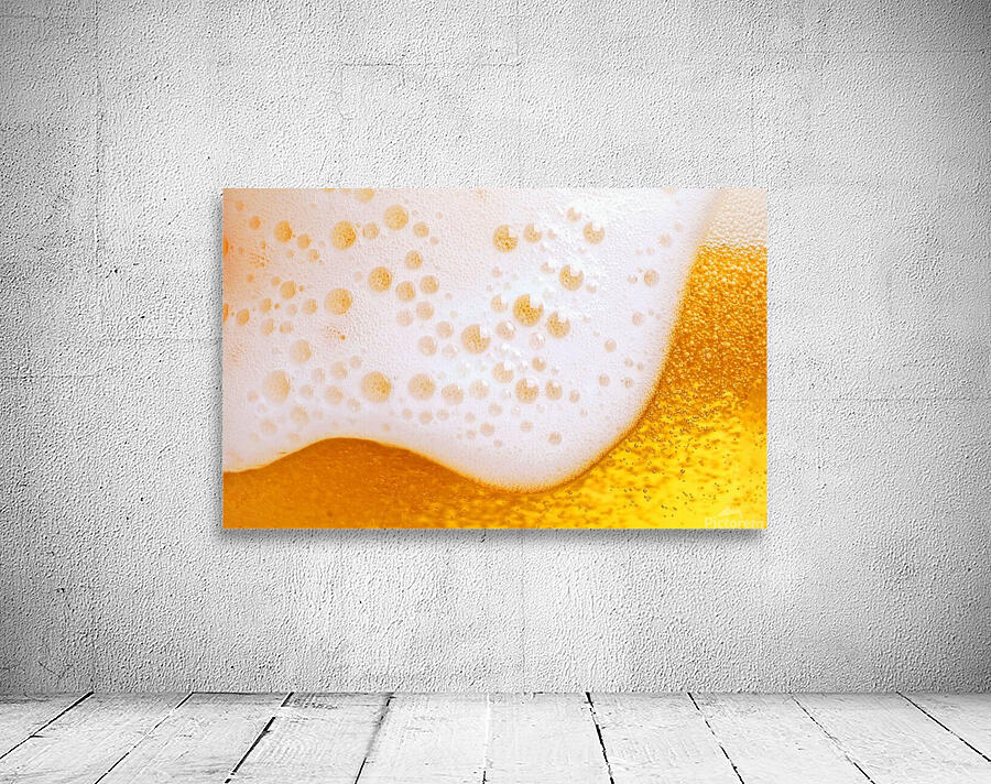 beer foam texture macro liquid bubble Wall Preview