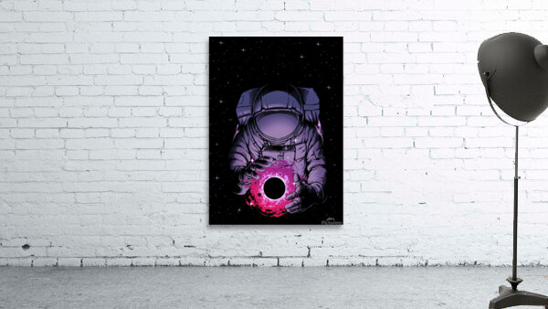 astronaut black dark space Wall Preview