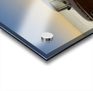 Red and White Classic Car on the Beach Impression Acrylique