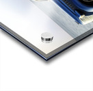 Royal Blue Classic Car on the Beach Impression Acrylique