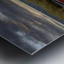 Red Mustang w Black Stripe Rear View Impression metal