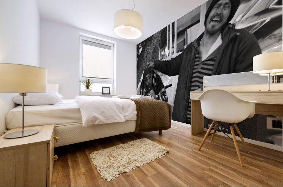 Paco and Tito BW Mural print