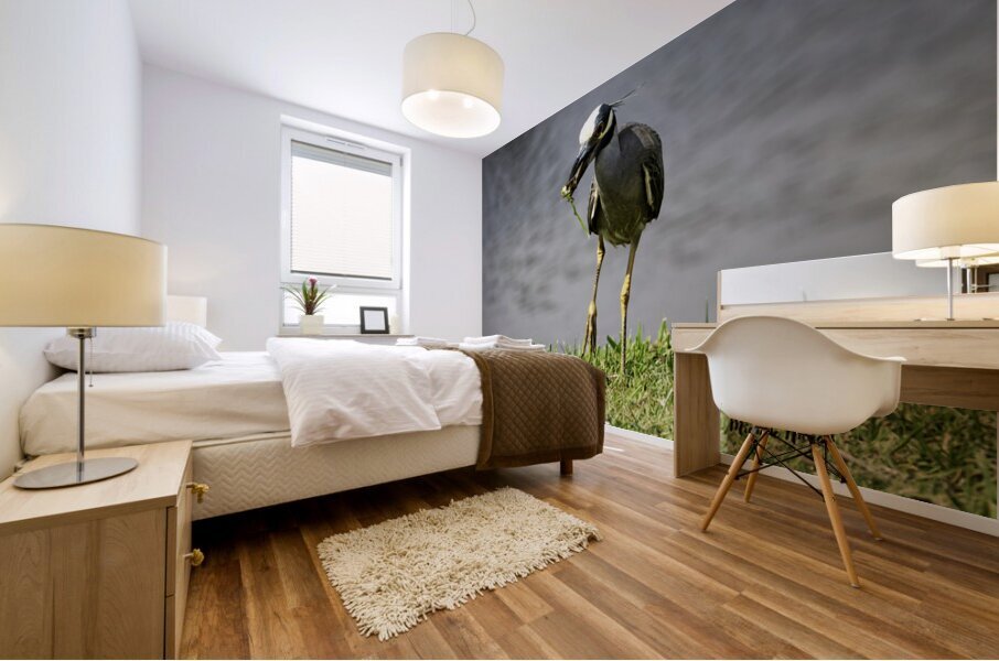 Heron s Little Snack Mural print