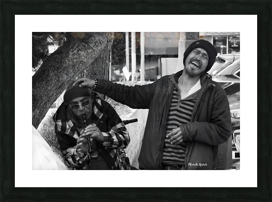 Paco and Tito BW Picture Frame print