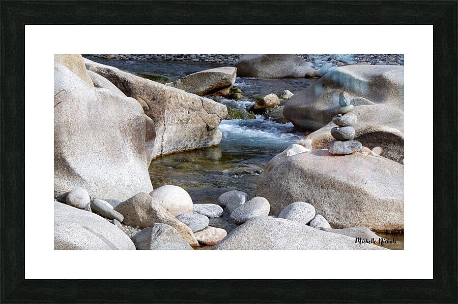 Meditation Rocks Picture Frame print