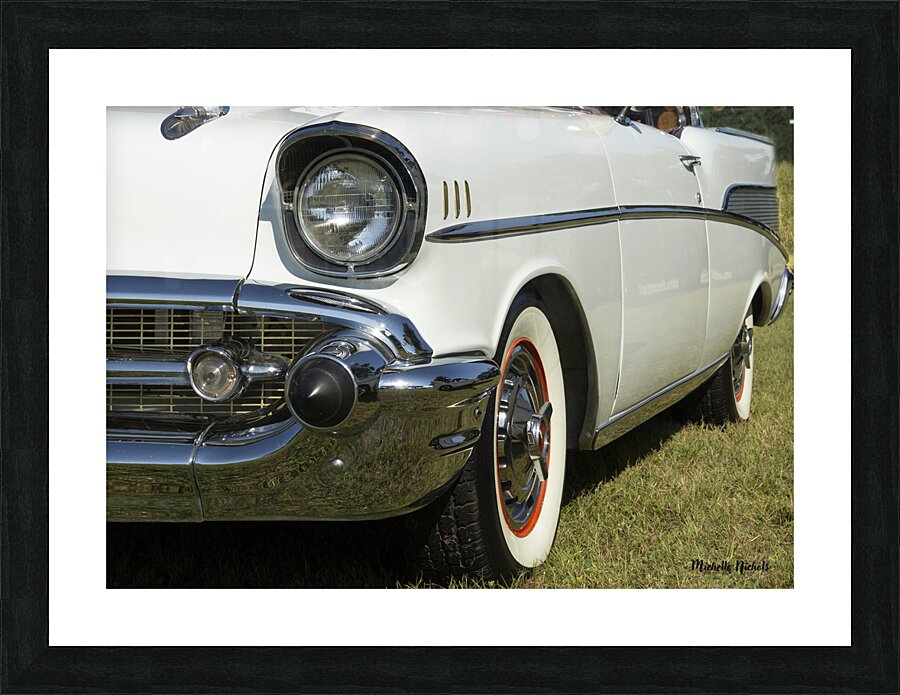 White Chevy Picture Frame print