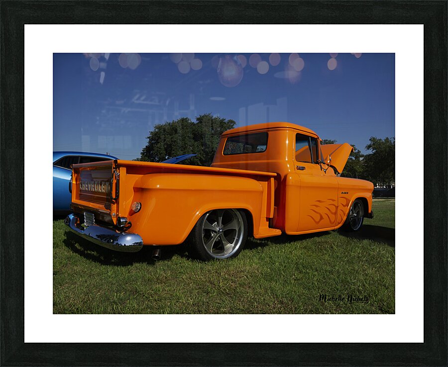 Orange Chevy Truck Picture Frame print
