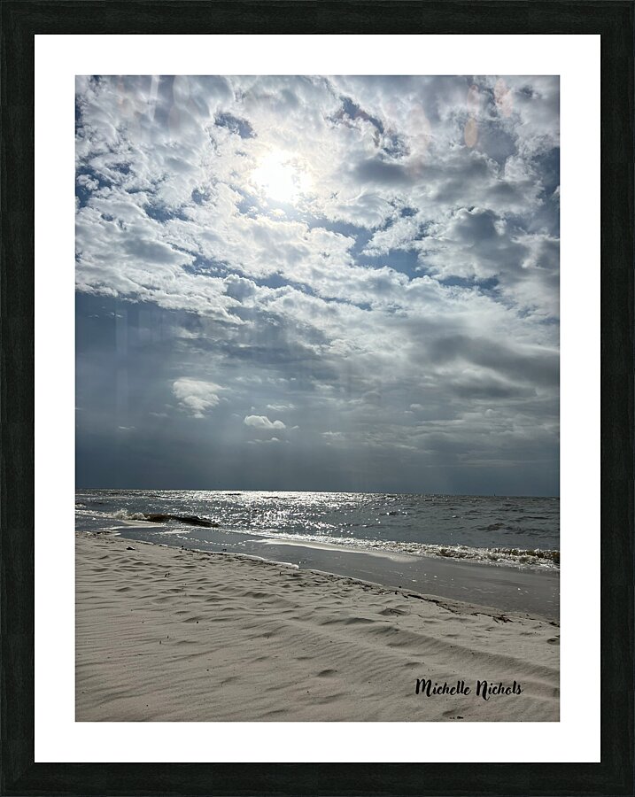 Moonrise Over Long Beach MS Picture Frame print