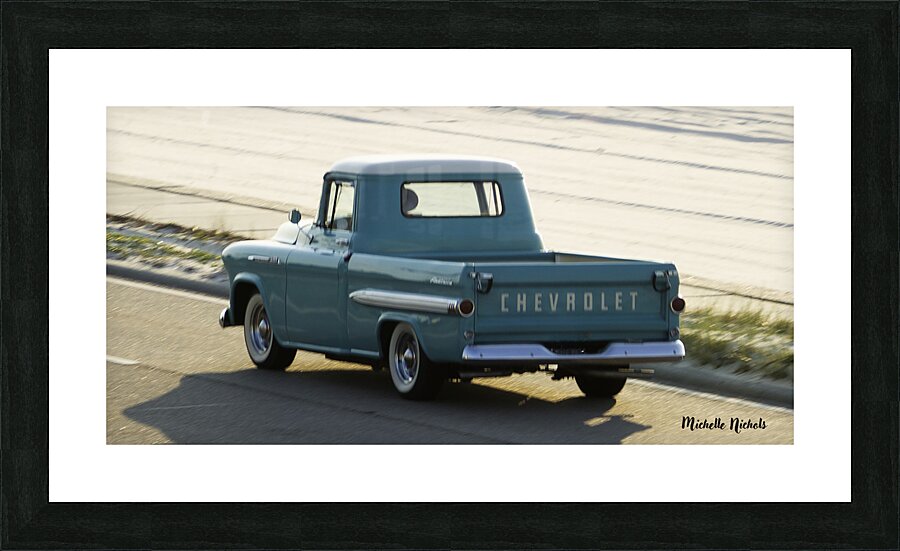 Light Blue Chevy Truck Picture Frame print