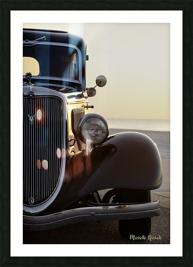 1934 Ford On The Beach Impression et Cadre photo