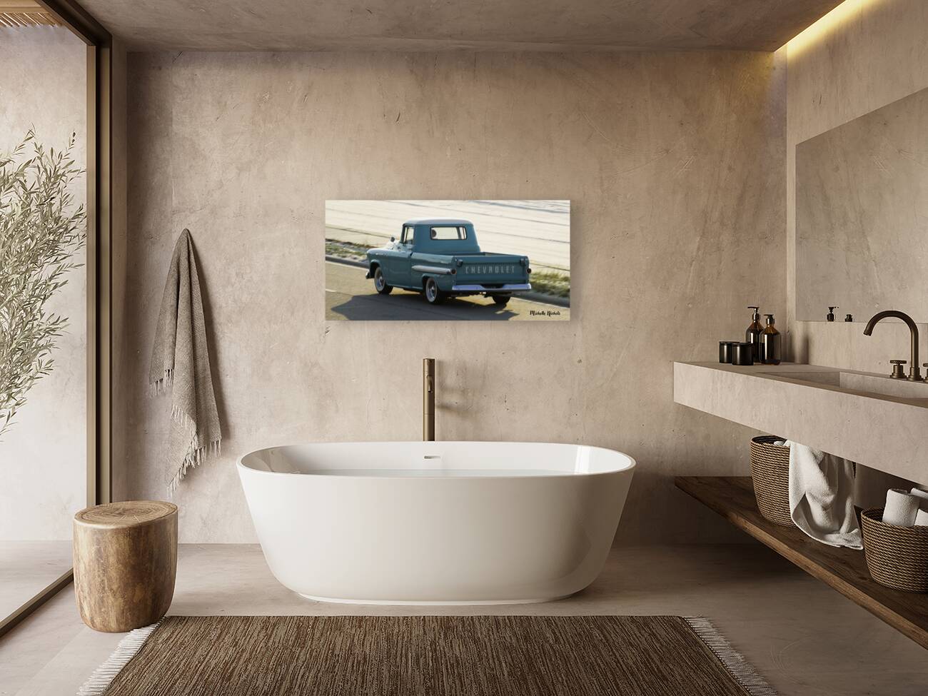 Light Blue Chevy Truck Reproduction