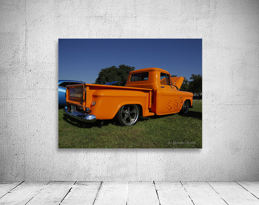 Orange Chevy Truck Wall Preview