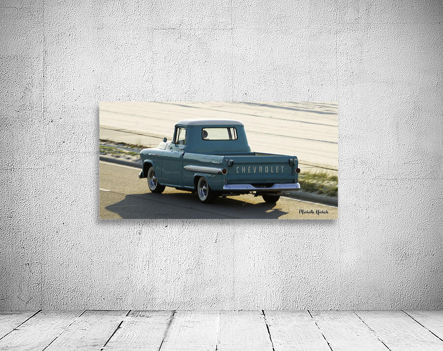 Light Blue Chevy Truck Wall Preview