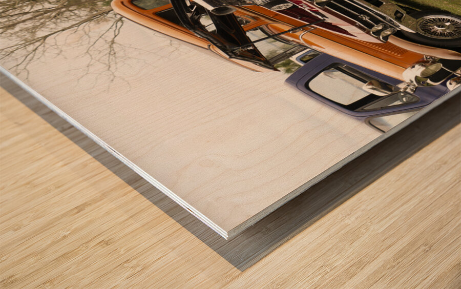 Long Beach Antique Cars Wood print