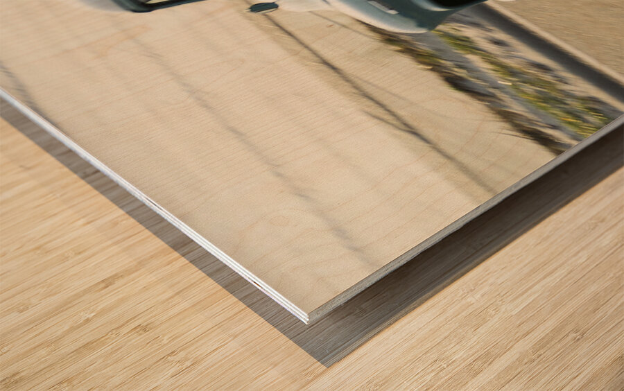 Light Blue Chevy Truck Wood print