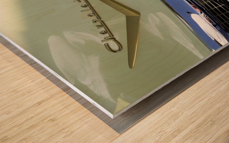 Yellow Chevy Wood print