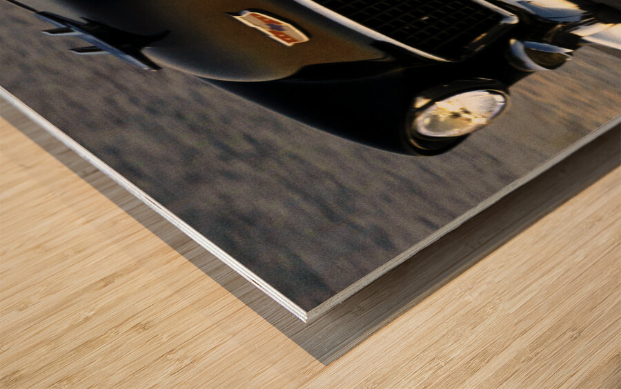 Black Chevy Front View Wood print