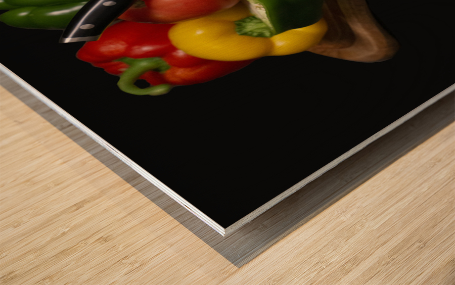 Peppers & Tomatoes Impression sur bois