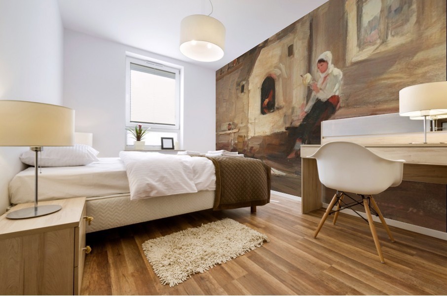 Vatra la Rucar Mural print
