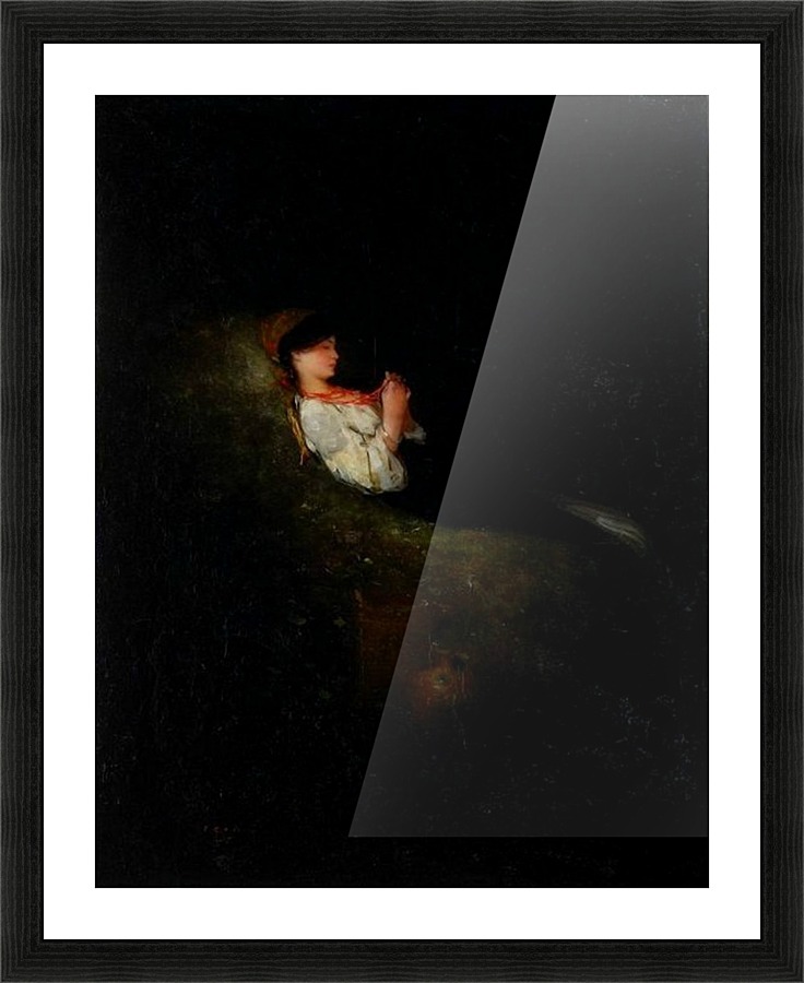Girl resting Picture Frame print