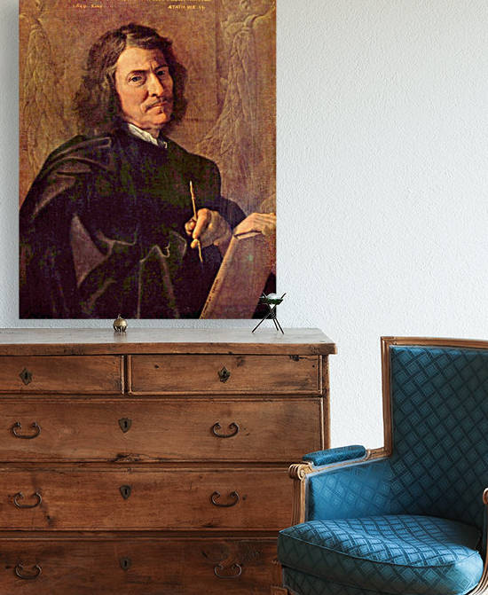 Selbstportrat des Kunstlers by Nicolas Poussin