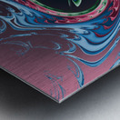 Flower Swirls  cranberry Metal print