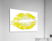 Lips yellow Acrylic Print