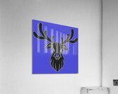 deer head face black Acrylic Print
