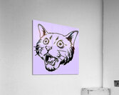 Cat head black Acrylic Print
